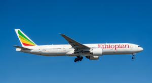 Ethiopian Airlines Airbus A350-900 operating what will be Europe’s shortest Airbus A350 flight between Geneva and Lyon.