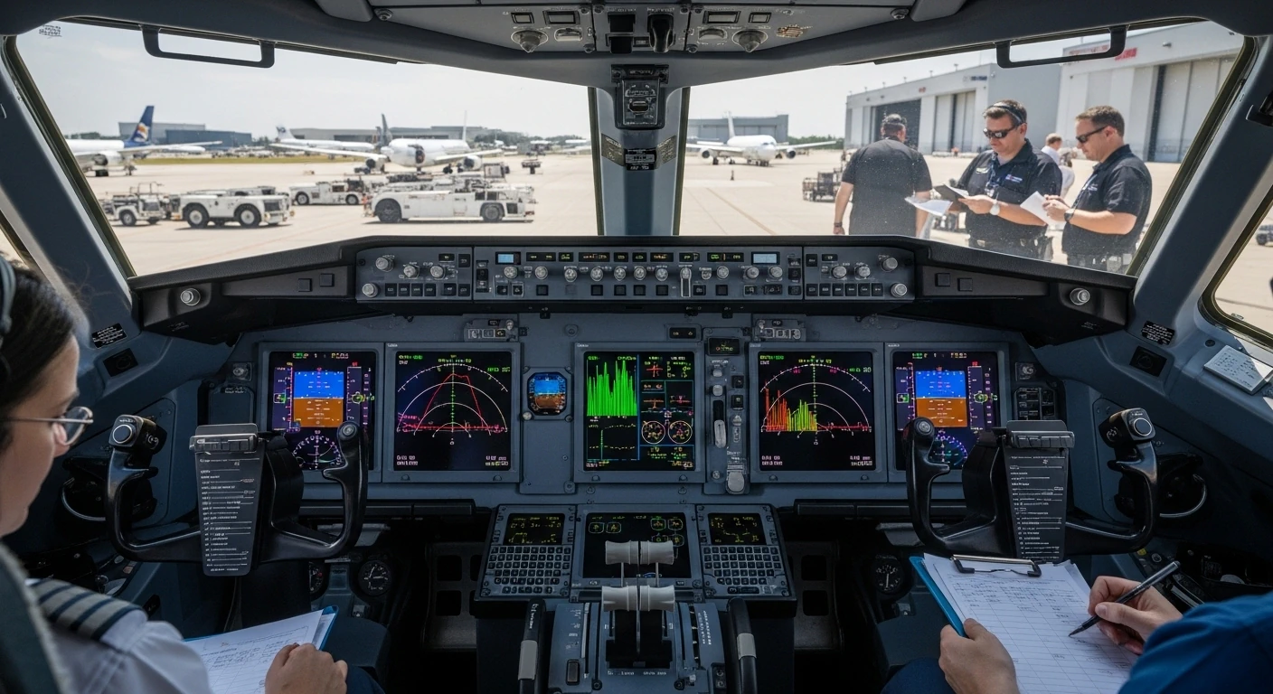 VERA pilot display on Boeing 777-9 flight test primary flight display, boosting first-time test success.