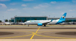 Air Tanzania Lagos route launch – aircraft on Lagos runway marking start of Dar es Salaam–Lagos flights.