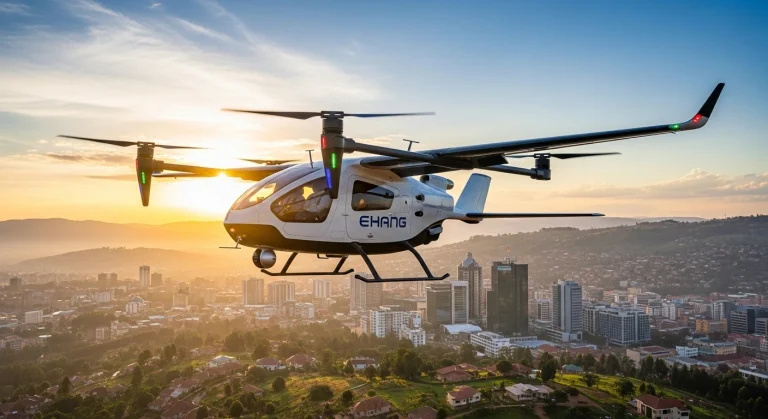 Rwanda launches Africa’s first air taxi trial with EHang EH216-S over Kigali