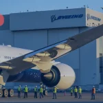 Boeing 777X 777-9 at test facility — FAA approval for 777X certification phase 3 could accelerate deliveries.