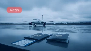 Parked Airbus A320 at ramp and grounded boarding pass illustrating Air Peace lessor withdrawal and flight disruptions.