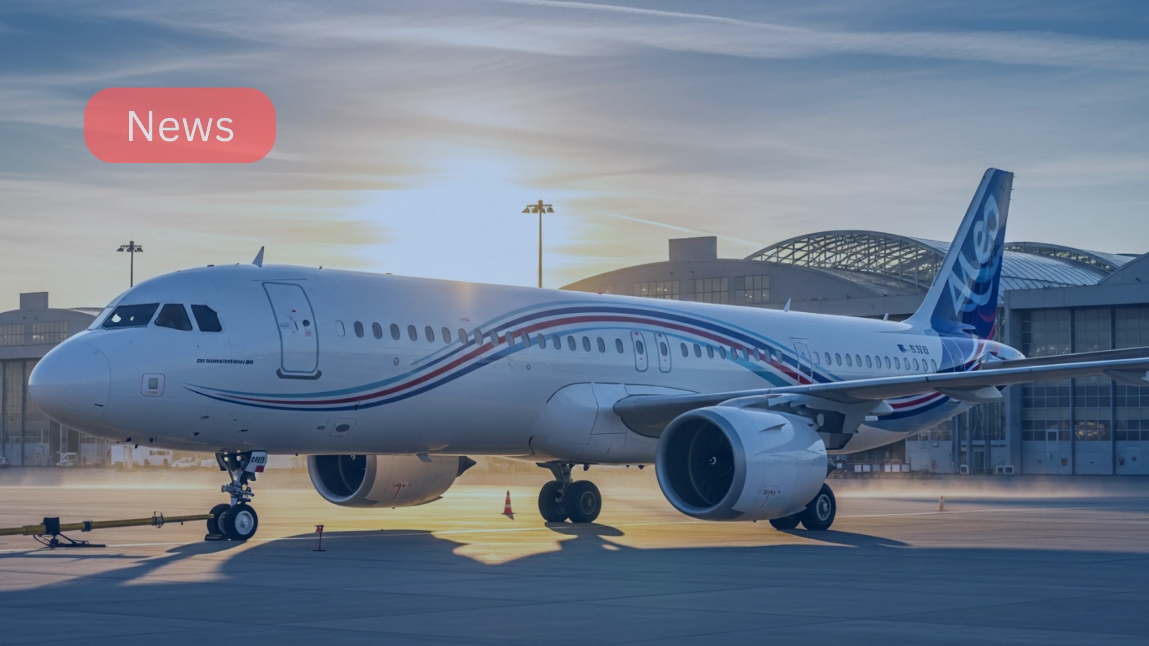 Airbus A321neo on tarmac after Paris Air Show — Airbus largest aircraft order 2025.