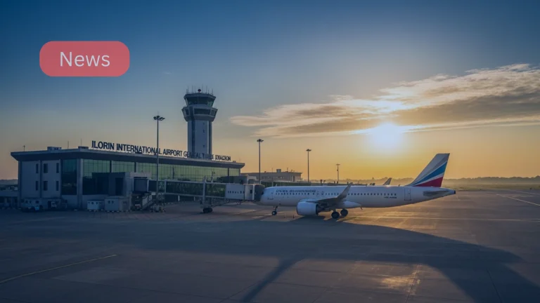 Aircraft at Ilorin airport — United Nigeria Airlines begins direct flights from Abuja and Lagos to Ilorin.