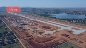 Africa’s biggest airport development at Bishoftu International Airport under construction, Ethiopia