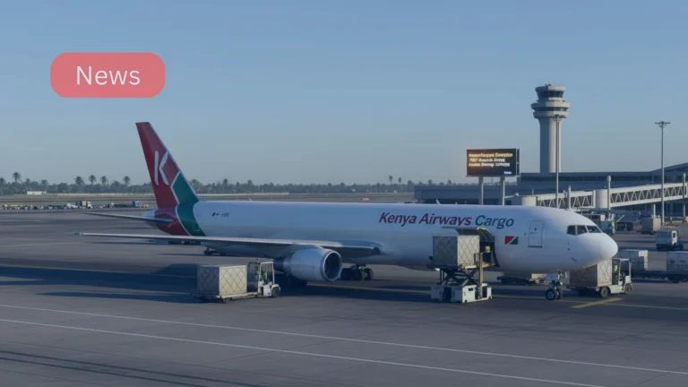 Kenya Airways 767 freighters preparing for cargo operations to Asia-Pacific.