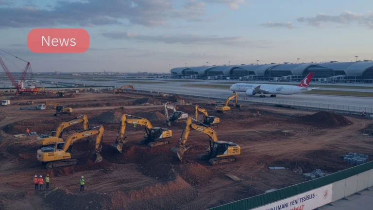 Turkish Airlines investment initiative groundbreaking at Istanbul Airport for new aviation facilities