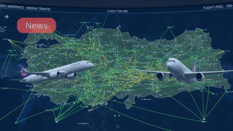 Aircraft transit flights over Turkish airspace at record levels on January 4, 2026.
