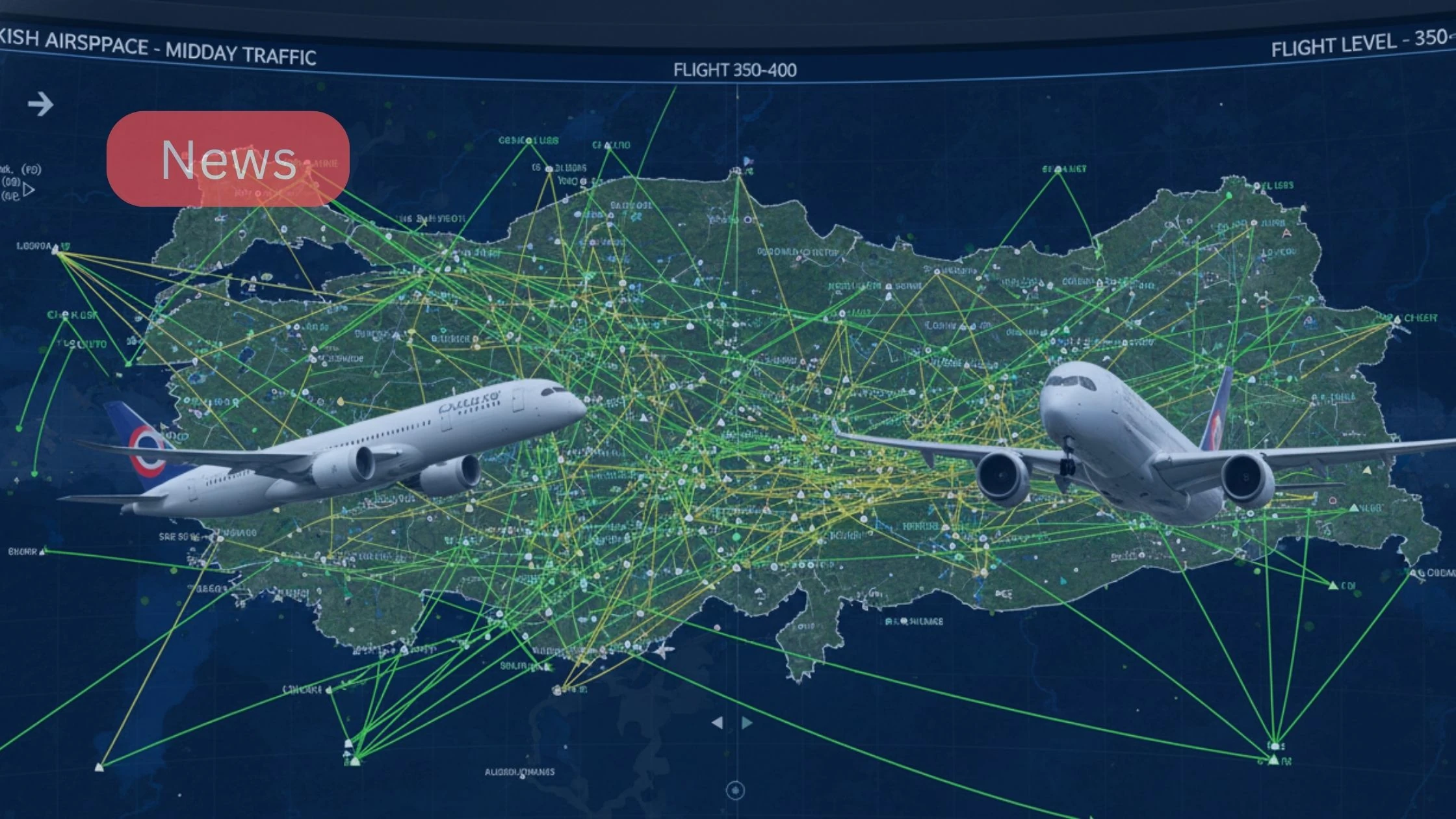 Aircraft transit flights over Turkish airspace at record levels on January 4, 2026.